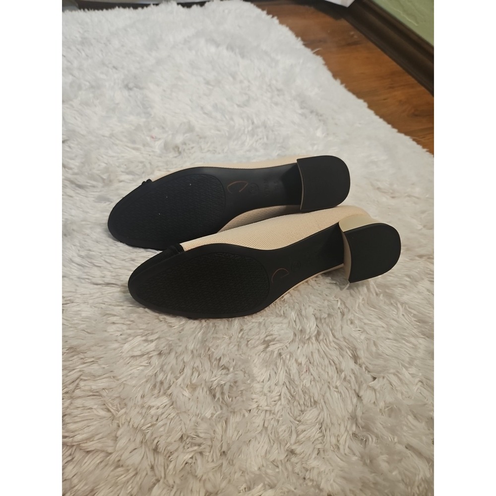 Vivaia Julie Round-Toe‎ Chunky Heels Beige Black Women's ARCH Pro  Size 8.5 - Picture 8 of 12